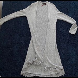 Heart n crush || long gray lace duster